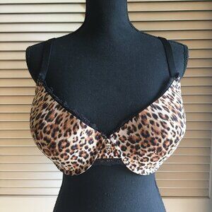 Smart Sexy Bra Size 40DD Leopard Animal Print Padded Underwire Adjustable